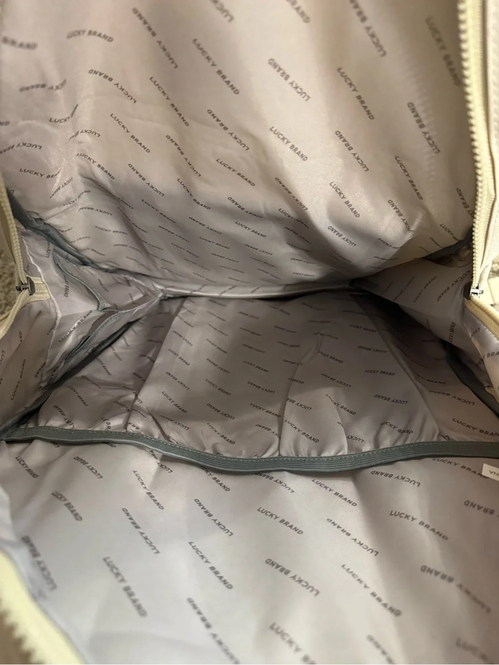 Men's or Women’s Beige Backpack with Mini Pouch